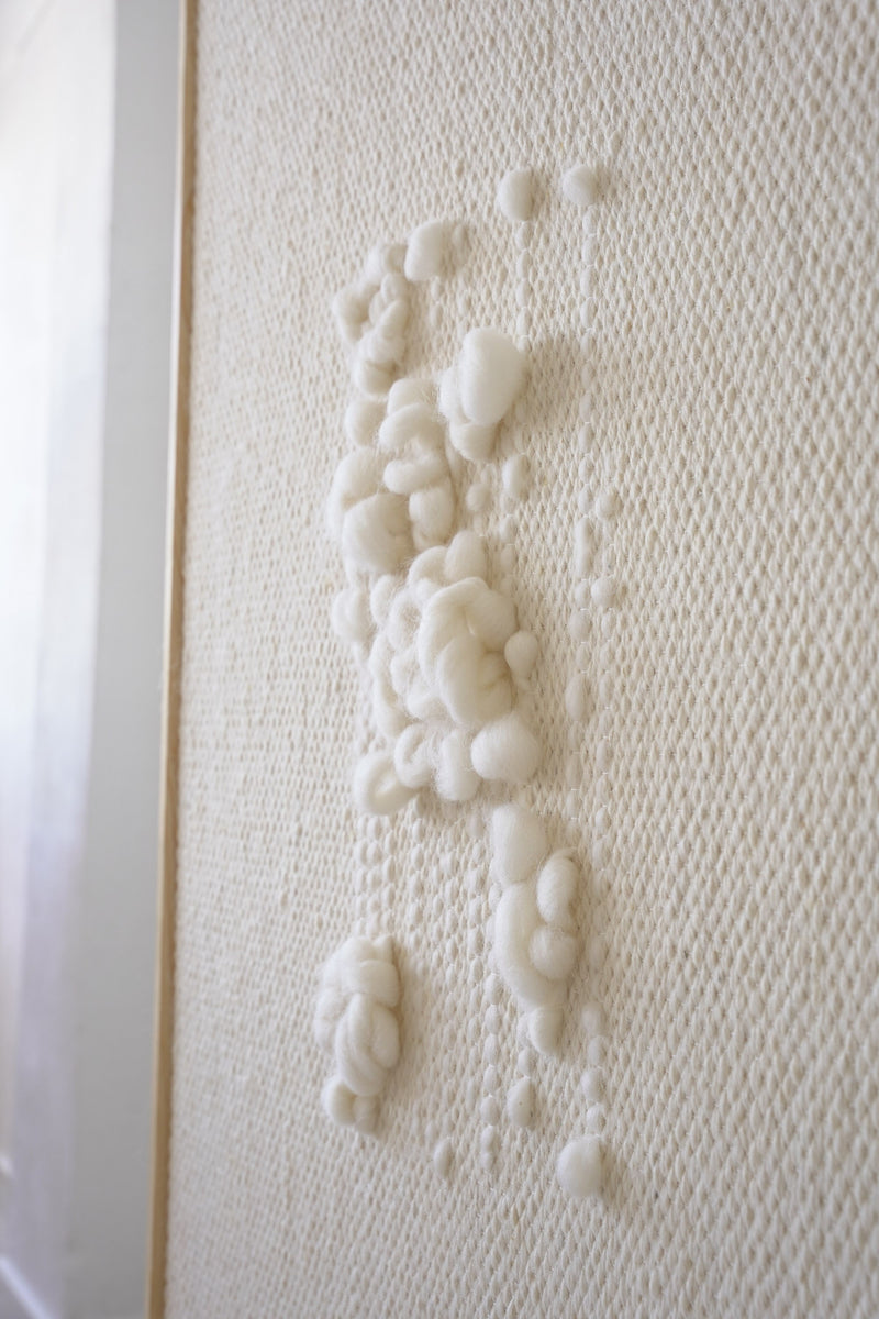 Klit - Framed Wall Tapestry – Natural Wool and Wood Art