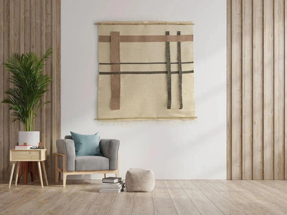 Krado - Handwoven Minimalist Wool Wall Hanging