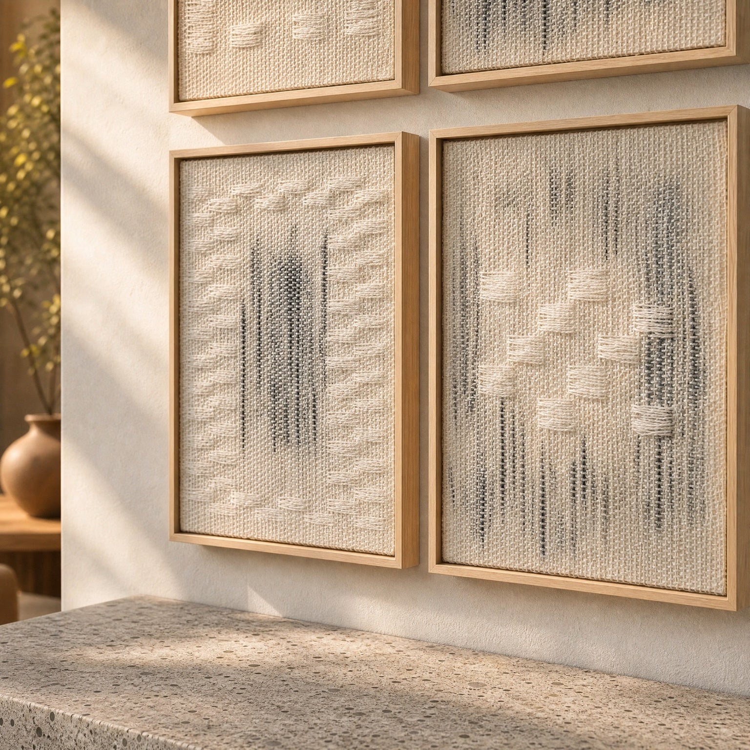 Framed Set - Woven Wall Hangings