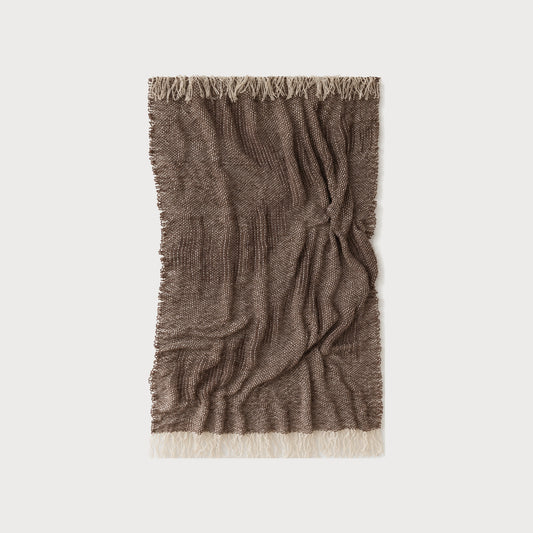 Lutum woven earth relief in handwoven two-ply wool, Aera collection by Lale Studio & Shop