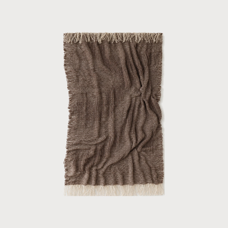 Lutum woven earth relief in handwoven two-ply wool, Aera collection by Lale Studio & Shop