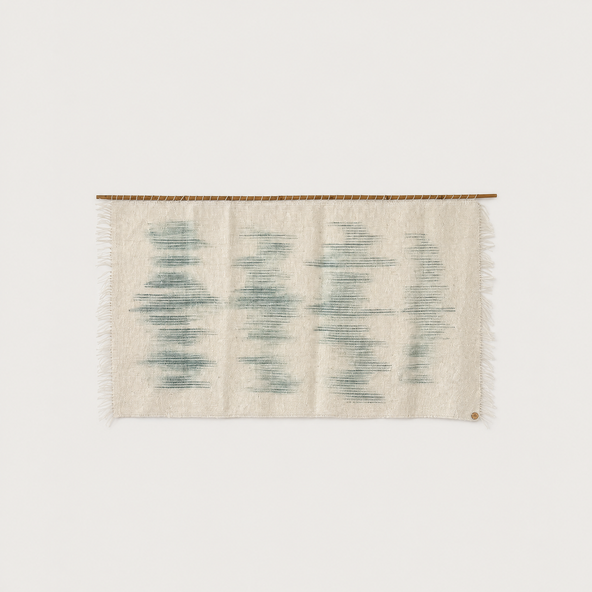 Matcha handwoven wool wall hanging natural wabi sabi tapestry Lale Studio & Shop