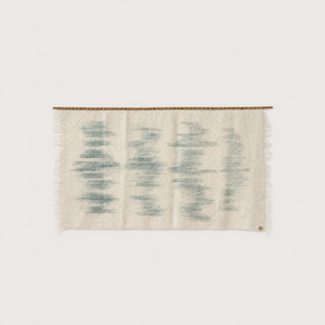 Matcha handwoven wool wall hanging natural wabi sabi tapestry Lale Studio & Shop