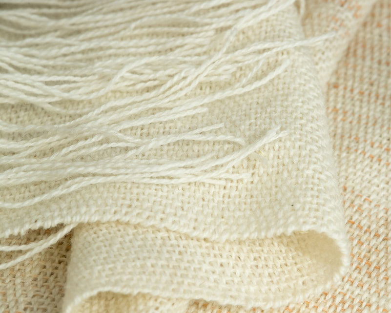 Misty Pearl wall hanging full length on a slim bamboo rod