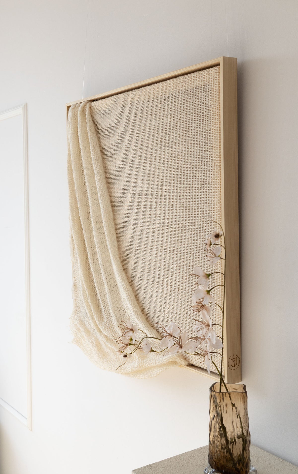 Musa handwoven wool wall art, view 7