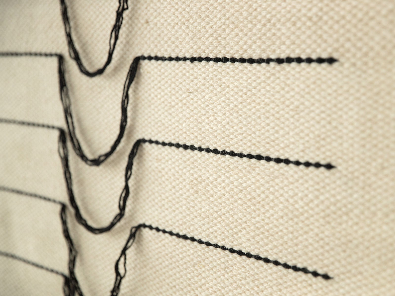 Naia woven wall hanging styled in a modern boho living room
