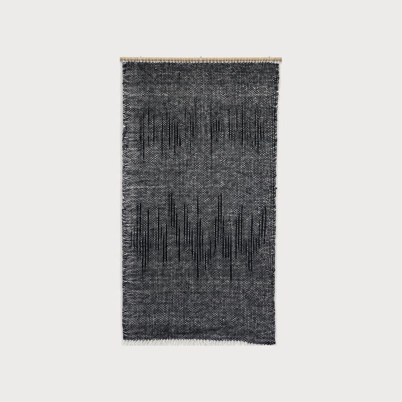 Nyora - Handwoven Charcoal Wool Wall Hanging