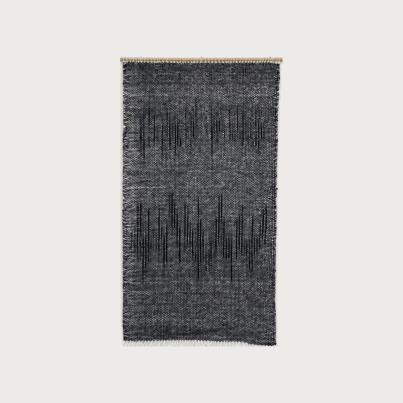 Nyora - Handwoven Charcoal Wool Wall Hanging