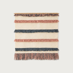 Pipi handwoven wool wall hanging striped fringe tapestry Lale Studio & Shop