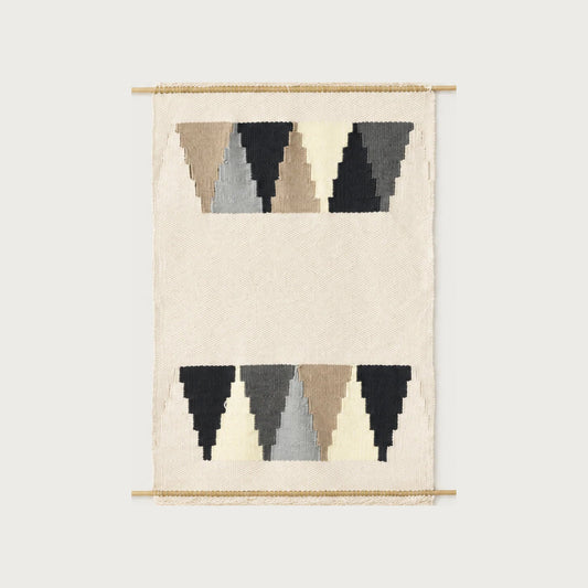 Triangul handwoven wool wall hanging geometric tapestry Lale Studio & Shop
