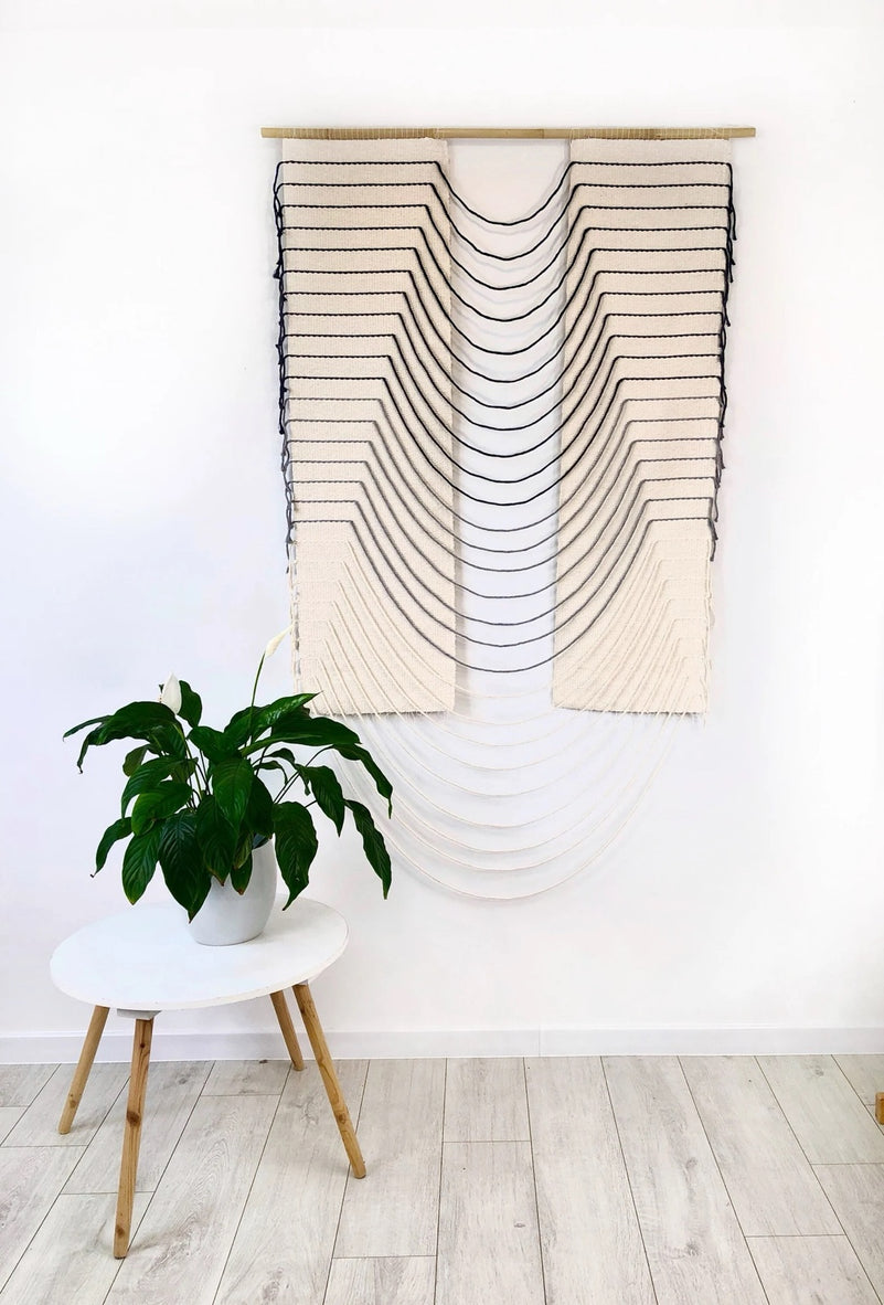 Gray Urania - Cotton Rope Wall Tapestry