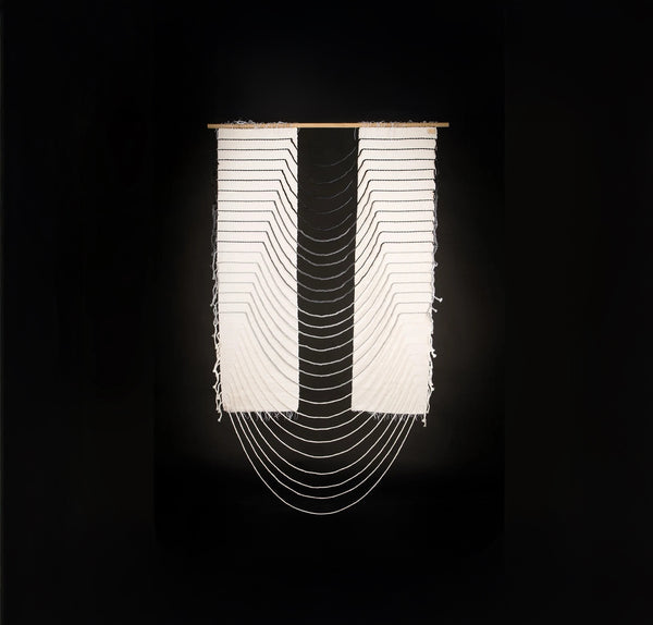 Gray Urania - Cotton Rope Wall Tapestry