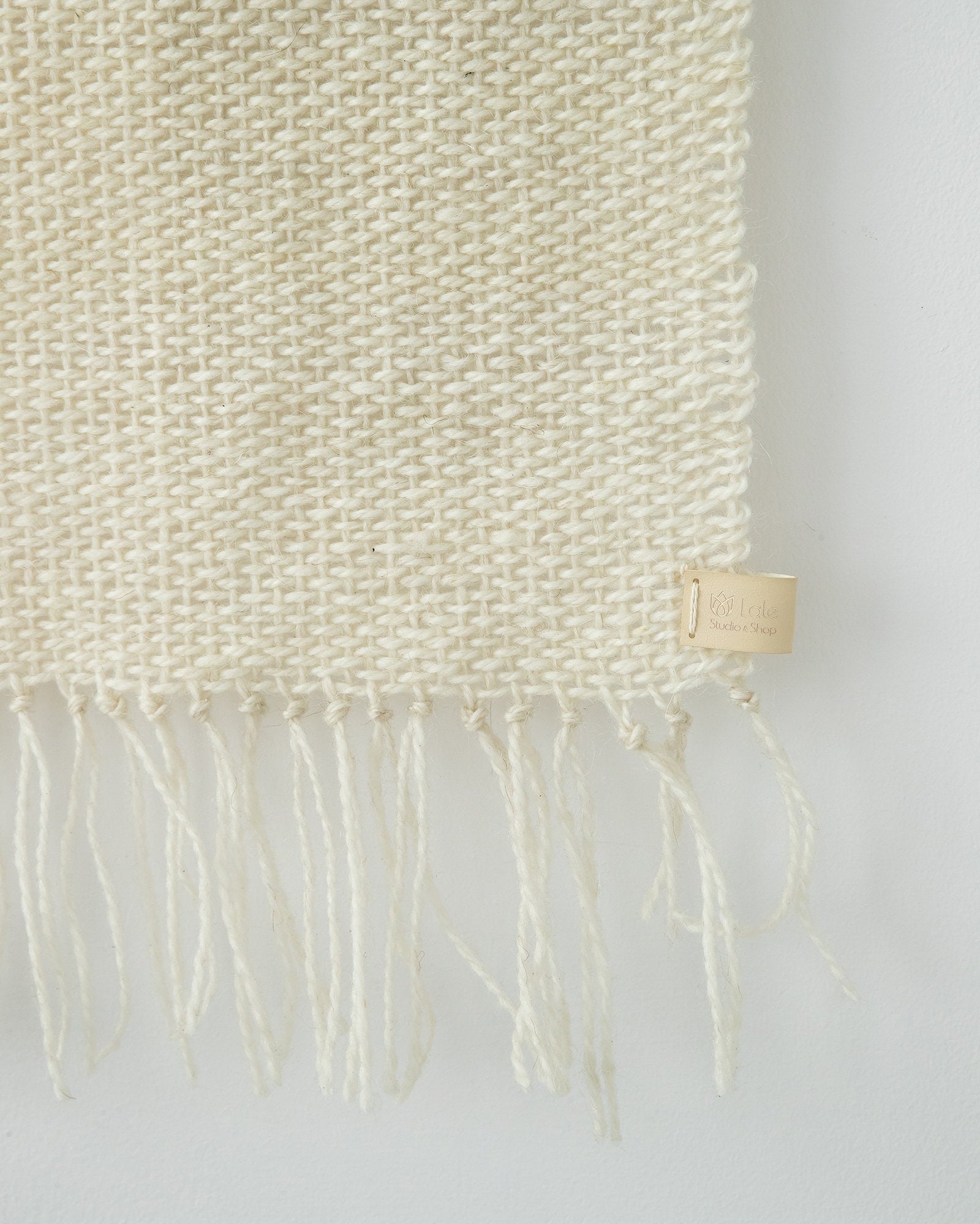 Close view of Veil's soft handwoven surface