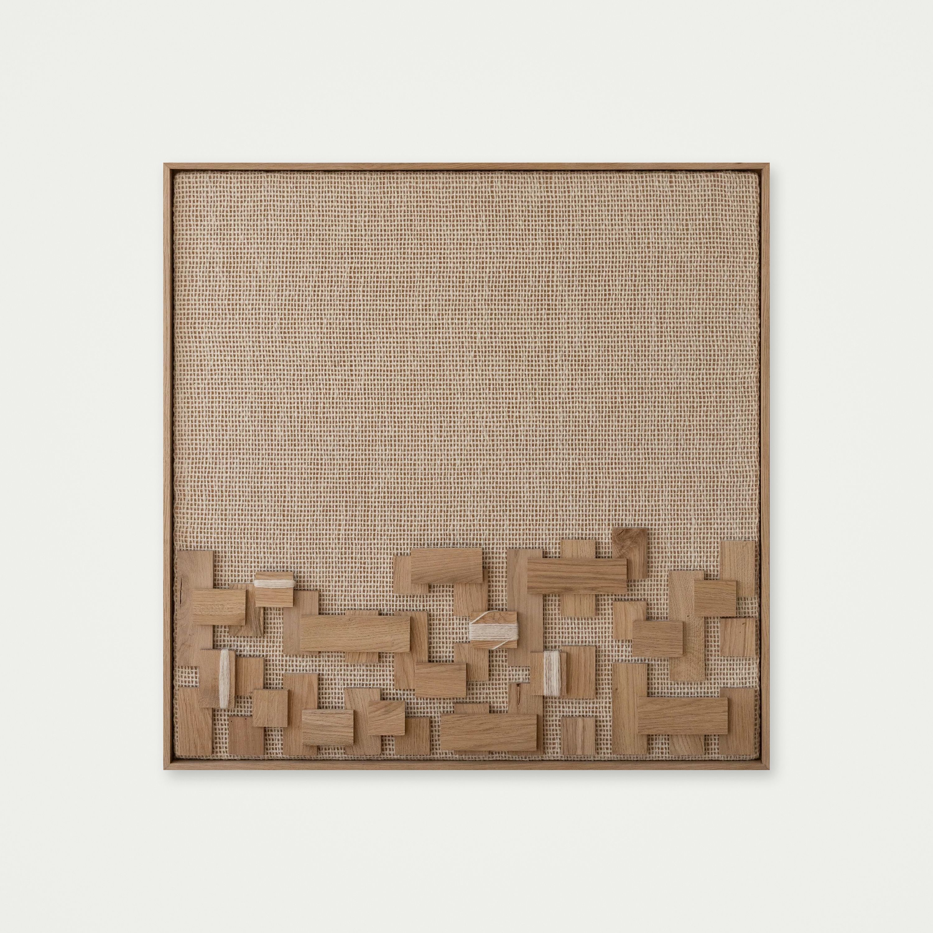 Lancaster Coach Works 木製フレーム ウォールアート Horizon - Oak & Wool Wall Art | Lale Studio & Shop