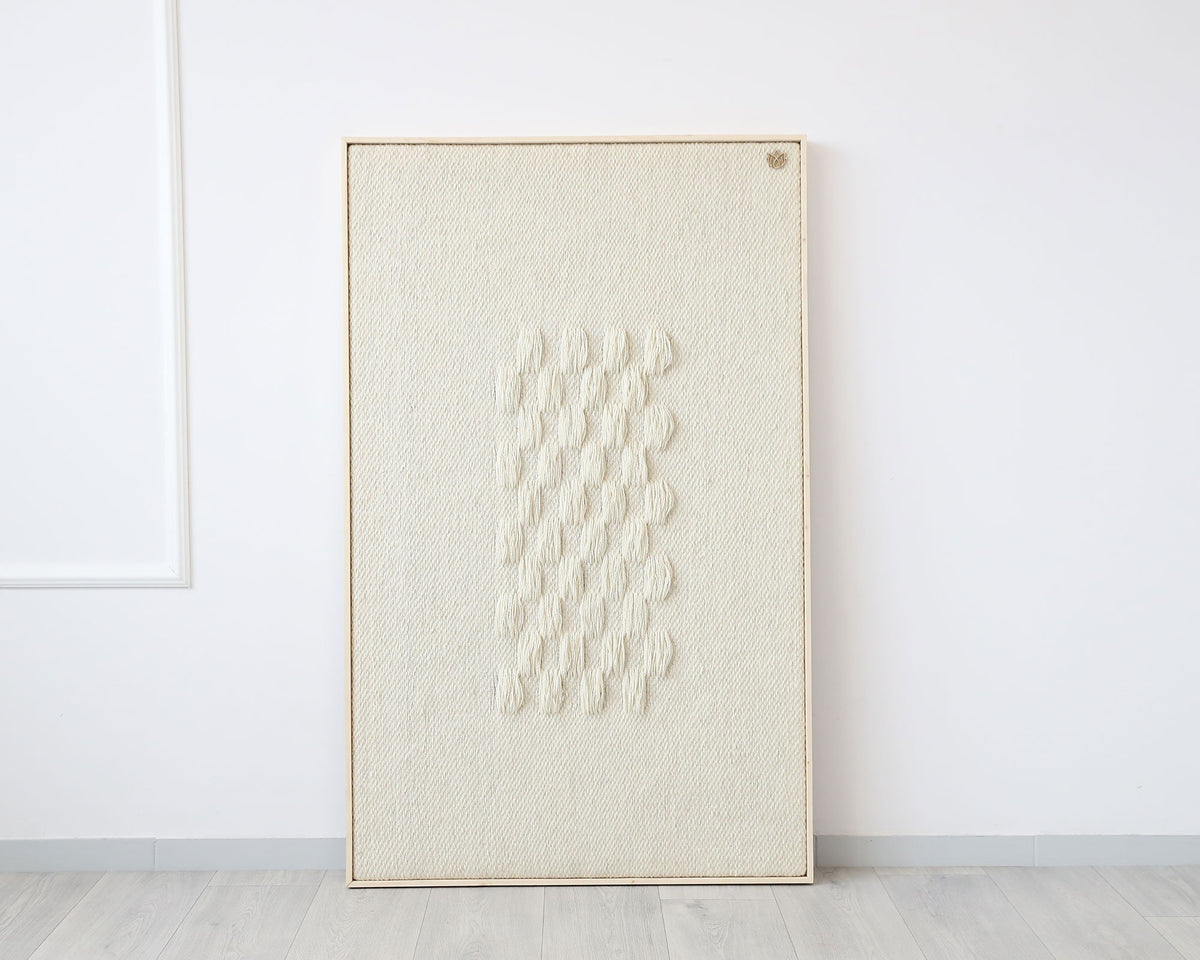 Framed II handwoven wool wall art, view 10
